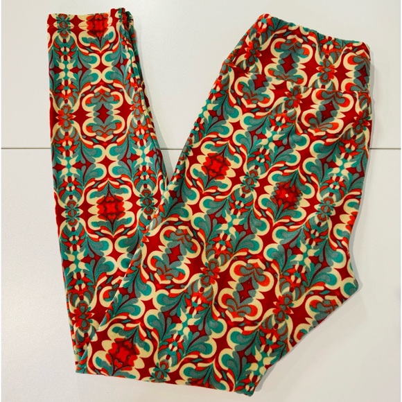 Lularoe Leggings Modern Hue Print ONE SIZE 2-10 NEW! - Picture 4 of 13
